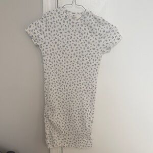 H&M White and Blue Floral Mini Dress